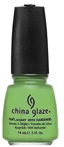 China Glaze Esmalte de uñas con endurecedores   lacado Efecto   Gaga para Green, 1er Pack (1 x 14 ml)