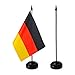 Germany Table and Desk Flag Set - Office Diplomat Flag, Table Decoration, 8 x 5.5 Inches - Vivid Color and Fade Resistant