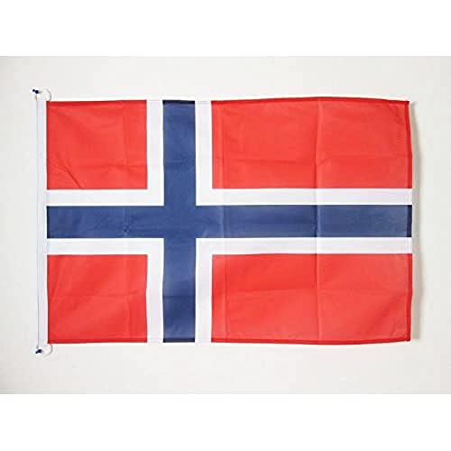 AZ FLAG, Norway Flag, 2x3 Ft, For Outdoor, Norwegian Banner Knitted Polyester with Two Plastic Rings, Fade Resistant