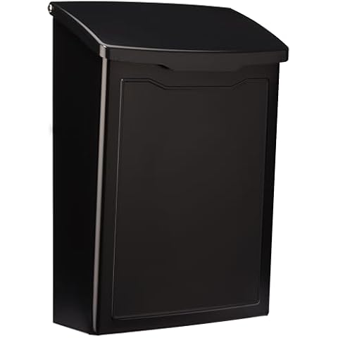 Architectural Mailboxes 2681B Black Marina Wall Mount Mailbox Cover
