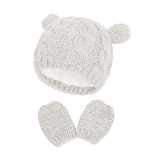 FRCOLOR 1 Juego Conjunto de Sombrero de bebé Gorro Accesorios para para recién Nacido Gorra de Sombreros de Sombrero de Sombrero de Invierno Hilo