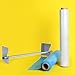 MorningRo 60 Inch Paper Roll Holder Wrapping Paper Wall Mounted Roll Rack Holder Adjustable Reliable Kraft Scroll Dispenser for Vinyl, Kraft, or Other Rolled Materials (Silver)