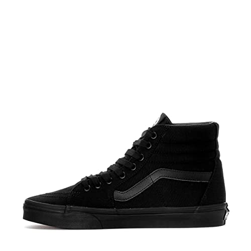 Vans SK8 Hi Black/Black Canvas Mens US 132