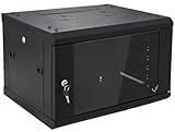 6U Wall Mount Server Cabinet Network Rack Enclosure Locking Glass Door by NETECABLE