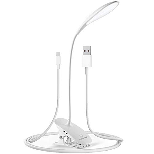HyAdierTech Lampe de Bureau à LED, 24 LED Lampe de Lecture Pour Livre, 3 modes du0092éclairage et 3 niveaux de luminosité, Lampe lecture LED tactile avec pince de lecture et col flexible 360u00b0