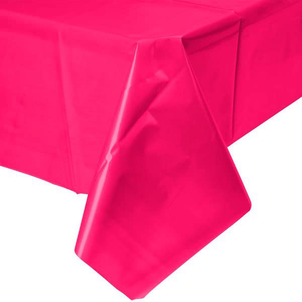 Image of Crackles Pink Rectangular Shiny Metallic Tinsel Foil Solid Color Reusable Table Cover 1.37mX1.83m for Indoor Outdoor Party Birthday,Wedding,Thanksgiving,Christmas,Buffet Parties,Camping