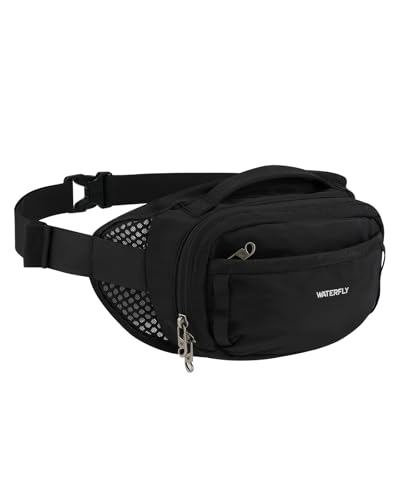 WATERFLY Fanny Pack Waist Bag: 2.3L RFID Blocking...