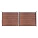 Produktbild vidaXL Zaunelement Set mit Pfosten Sichtschutz Windschutz Zaun Gartenzaun Lamellenzaun Sichtschutzzaun Windschutzzaun WPC 353x146cm Braun