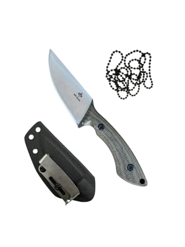 Fixed Blade, 3D Micarta Scales, EDC With Kydex Sheath, Ideal for Skinning, Survival, Camping, Hunting & Outdoors, Tactical Full Tang Knife (B_013)