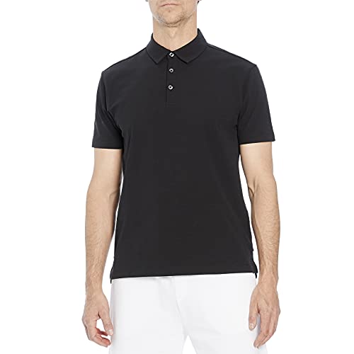 Kenneth Cole Mens Polo Shirt Short-Sleeve - Organic Cotton Polo with Spandex for Comfortable Stretch