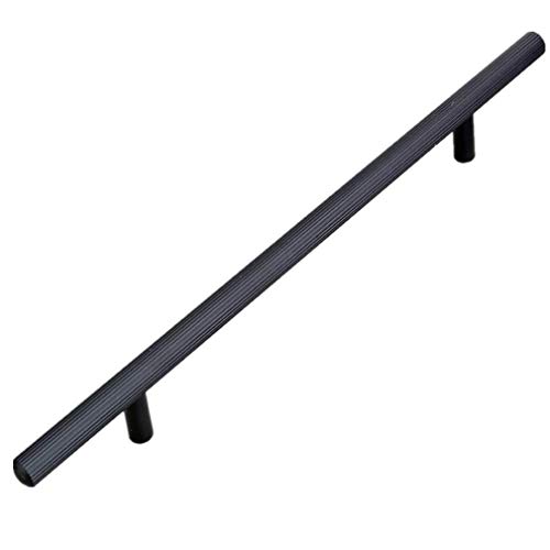 Sólido Manijas del Gabinete Tirador de Cajón en Forma de T,Tirador Colgantes para Muebles de Baño/Cocina,Pomos de Armario Tire,Perilla de Puerta en Aleación de Aluminio (Entre Ejes 320mm,Negro)