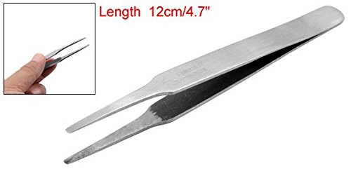 Uxcell 12-Inch Metal Straight Tweezers – Long Precision Tweezers For Gardening, Jewelry, Crafts
