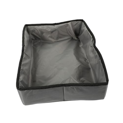 COSMEVIVI 箱 折りたたみ式猫用トイレ 詰め替え パン ライナー ゴミ 猫鍋 セルフクリーニングトイレ 覆われた 屋外 猫砂ホルダー 猫砂キャリア ポータブルトイレ 猫砂入れ エヴァ Grey