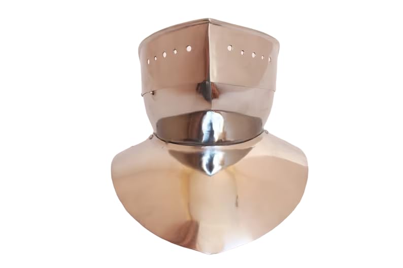 NauticalMart Viking Steel Knight Gorget With Bevor Medieval Neck Guard Armor Wearable Role Play Costumes
