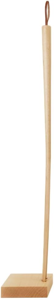 Kime Shoehorn with Stand, Long Handle, Wooden Shoehorn, 27.5 Inch, Made in Japan, Shoehorn,Cream Color,Maple Wood
