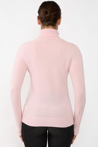 Image of JENNIE LIU Women's 100% Pure Cashmere Long Sleeve Pullover Turtleneck Sweater