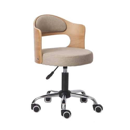 Silla de oficina ergonómica con ruedas, rotación de 360 grados y ajuste de altura, soporta hasta 220 libras, ideal para uso doméstico, estudio y oficina