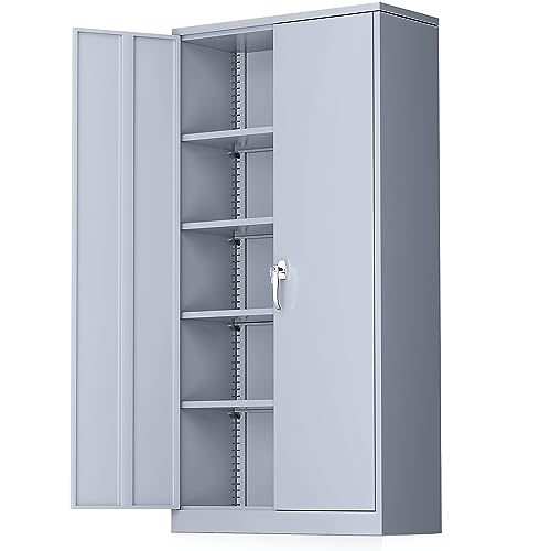 Greenvelly Metal Storage Cabinet with Doors, 72