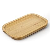 Bambus Badezimmertablett, 20 × 13 × 2 cm Holztablett Serviertablett Holz Kleine Schminktisch...