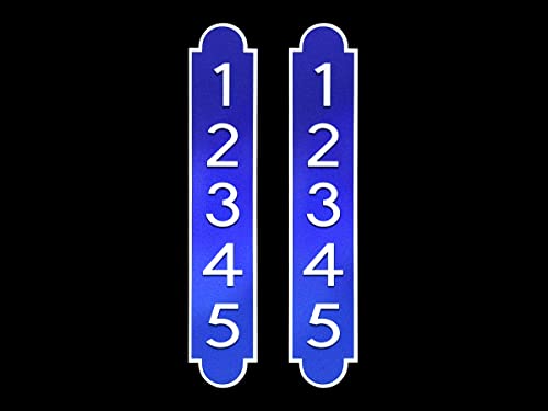 Curb N Sign Mailbox Numbers Plaques - Made Of Premium Aluminum - Super Reflective Mailbox Numbers For Outside - Customized Mailbox Number Plaque - Pre-Drilled - Versatile Usage (Blue) #TOP1