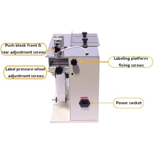 Etichettatrice automatica con peeling regolabile per etichette quadrate e rotonde, soluzione applicativa precisa