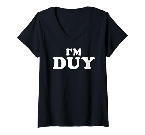Photo de Femme I'm Duy, My Name Is Duy, I am Duy, Personnalisé T-Shirt avec Col en V