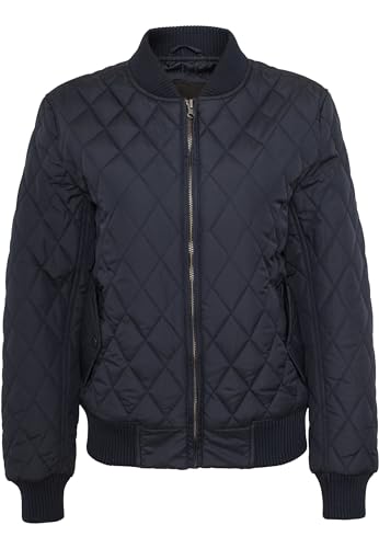 Urban Classics Damen Diamond Quilt Nylon Jacket Jacke, Navy, M