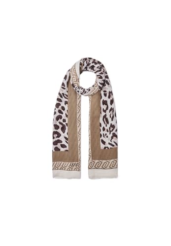 Liu Jo Bufanda mujer con estampado animal leopardo, 100% modal, natural marrón y beige, 90 x 180 cm, estilo casual, modelo 2A6041 T4286