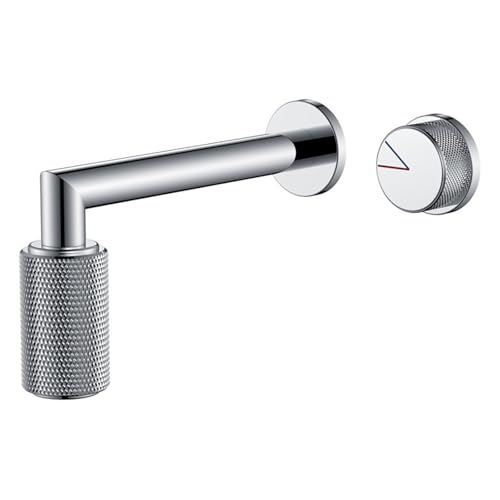 Robinet de salle de bain à montage murale pour un nettoyage facile autour du lavabo