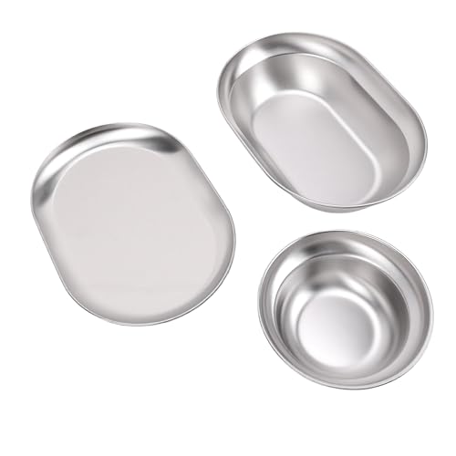POCREATION Camping Mess Kit, 304 Acero Inoxidable Platos y Cuencos 3 Piezas miniatura 3