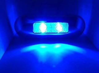 MARINE BOAT LED BLUE OBLONG STAINLESS STEEL COURTESY LIGHT AWESOME ACCENT