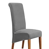 Photo Gallery ggoty 2/4 coprisedia elasticizzati per sedia con schienale alto, coprisedia di grandi dimensioni, per hotel, cucina, casa (2 pezzi, grigio scuro) Photo Gallery ggoty 2/4 coprisedia elasticizzati per sedia con schienale alto, coprisedia di grandi dimensioni, per hotel, cucina, casa (2 pezzi, grigio scuro)