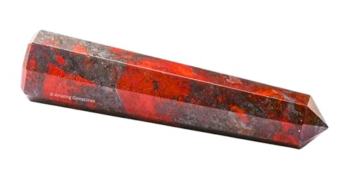 Image of Amazing Gemstone Red Jasper Hematite Crystal Towers - Natural Healing Crystal Point Obelisk for Reiki Healing and Crystal Grid (3 inch to 4 inch INCH)