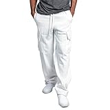 ✔Herren Jogginghose Material: 70% Baumwolle, 25% Polyester, 5% Elasthan. Weicher Stoff ist angenehm auf der Haut.