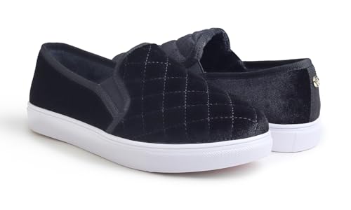 Image of FEVERSOLE Women's Casual Slip On Sneaker Comfort Quilted Loafer Flats