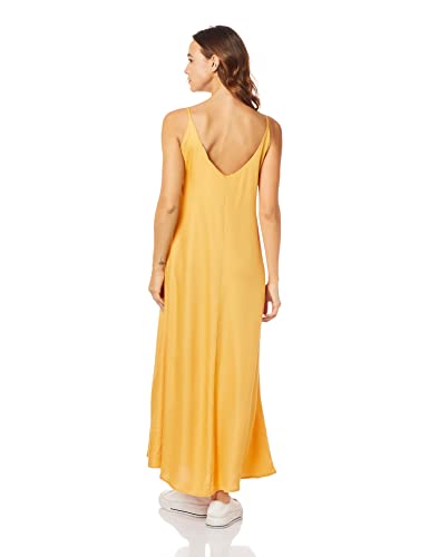 Vestido Midi Decote V Reto Amarelo G