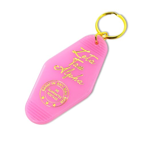 Sorority Shop Zeta Tau Alpha Vintage Motel Keychain
