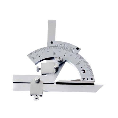 IWOWHERO Woodworking Measuring Tool 0-320 Degree Protractor Precision Goniometer Bevel Edge for Easy Operation