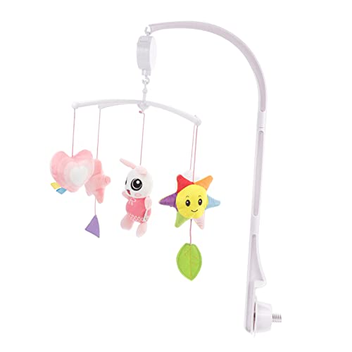 JOINPAYA ブラケットベッドベルおもちゃ 男の子のベビーベッド 車のシートのおもちゃ 保育園の携帯 ベビーホルダー 女の子のためのベビーベッド携帯 カーシートのおもちゃ プラッシュ生地