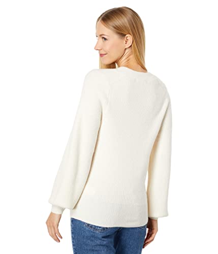 Madewell Melwood Square-Neck Pullover Sweater In Coziest Yarn Antique Cream 2Xs (Women's 000) #TOP1