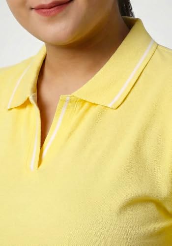 Image of Wear Your Opinion Women's Plus Size Tipped Collar Neck Polo Tshirt