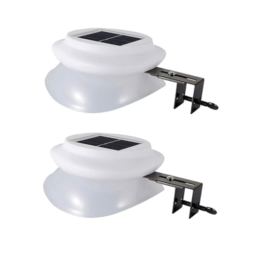 FUNOMOCYA Solar Fence Lights for Outside 2 Pack Led Yard Lights Easy to Install Waterproof