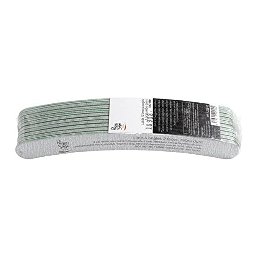 Lima Per Unghie Peggy Sage 2 Facce Zbra Forma Di Banana Dura 100/180 Set Di 10 122510