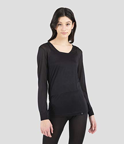 Image of Terramar Women's Thermasilk Pointelle Scoop