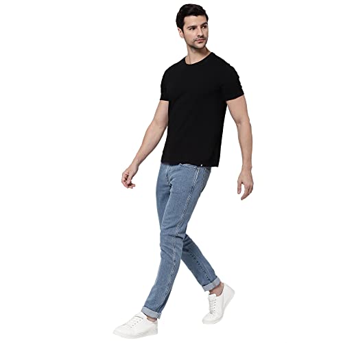 Image of Wrangler Men Solid Indigo Jeans (Skinny)