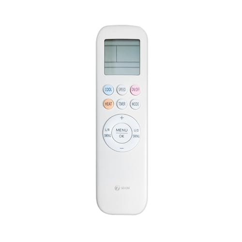 Image of 7SEVEN YKR-T /011E Compatible of Original AC Remote Control for AUX | AMSTRAD | Loriot Brand Suitable for Split and Window Air Conditioner - Existing AC Remote Should Match with Same Feature