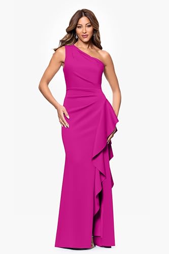 Image of Xscape Women's Off The Shoulder Sequin Floral Lace Overlay Formal Gown with Sweetheart Neckline