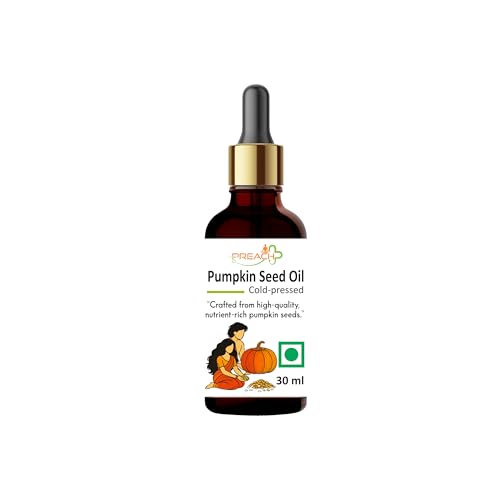 Preach Pharma Pumpkin Seeds Oil Cold Pressed | Rich In Omega 3 6 9 | Carrier Pumpkin Oil Pure & Undiluted For Hair Care, Nails & Skin | Pack Of 1 | 30 Ml