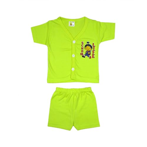 Image of New Born Baby Unisex Breathable Cotton Sleeveless Button Jhabla Dress | Boy & Girl Baby Clothe Size From 3 Months | Jabala Set for New Born | Pack Of 5 Combo