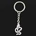 Produktbild WANGY  Schlüsselbund 35x19mm Cobra Snake Silber Farbe Anhänger DIY Männer   Auto Schlüsselanhänger Ringhalter Souvenir für Geschenk
